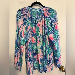 Elsa Printed Silk Top